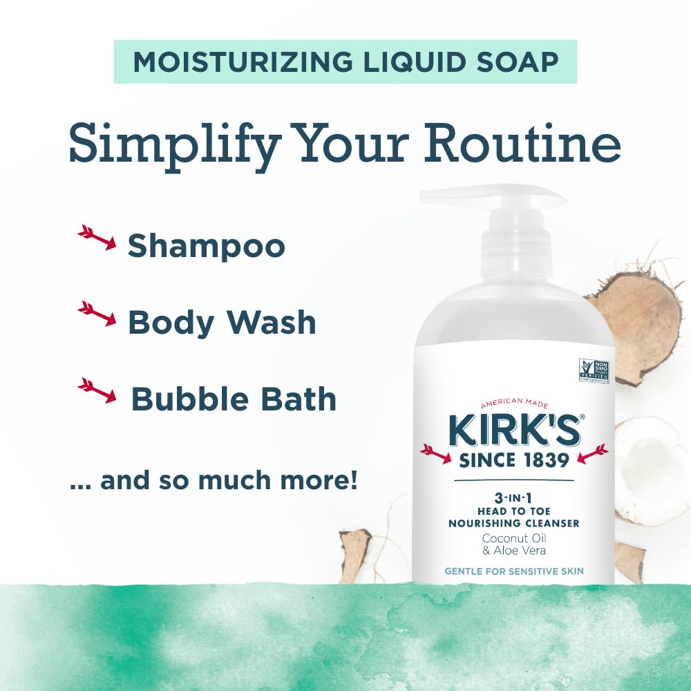 Kirks mint and eucalyptus lather close-up with refreshing scent.