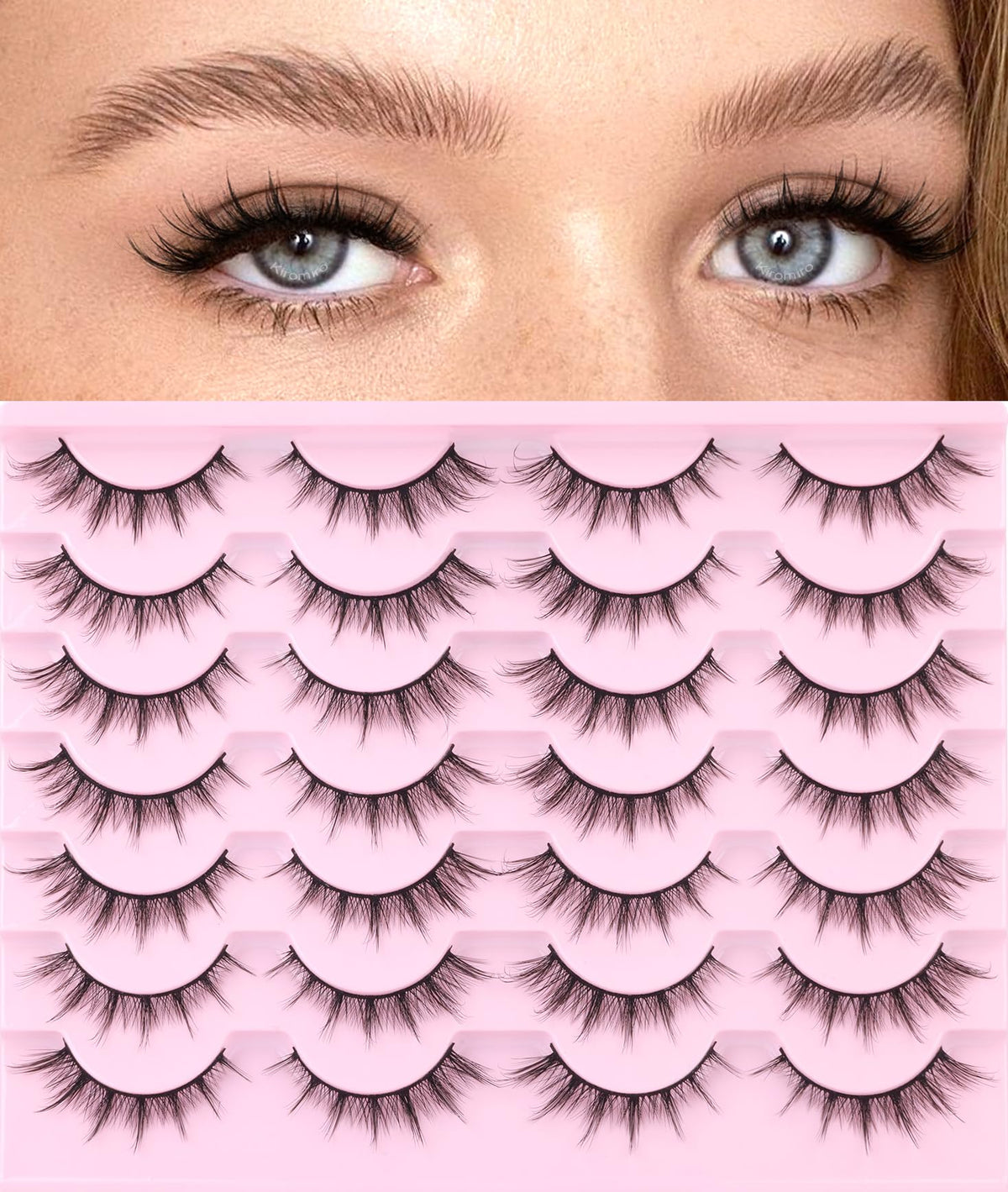 Kiromiro 16mm c-curl: pestañas naturales para un look definido y ligero.