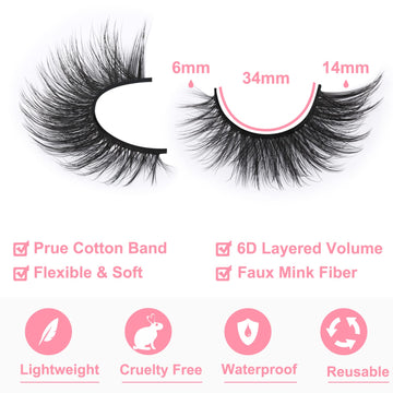 Kiromiro pestañas 14 mm estilo ojo de gato para mirada definida.