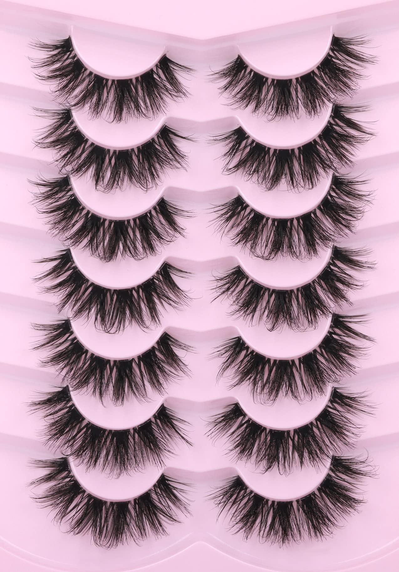Pestañas Kiromiro falsas con banda clara de 18 mm para un look dramático y cómodo