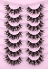 Pestañas Kiromiro falsas con banda clara de 18 mm para un look dramático y cómodo