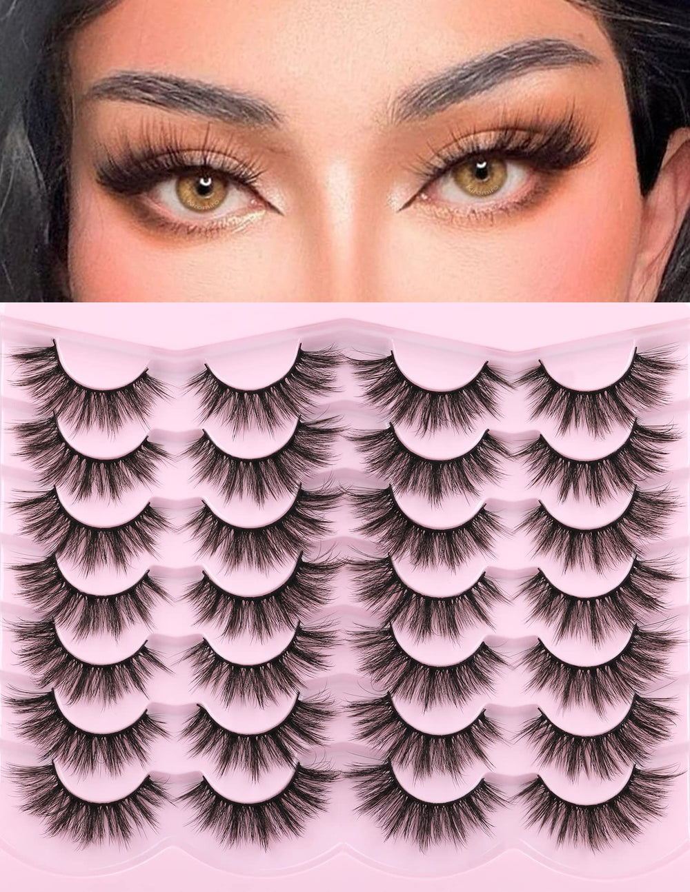 Kiromiro Pestañas naturales 3D, diseño suave para un look diario sin esfuerzo.