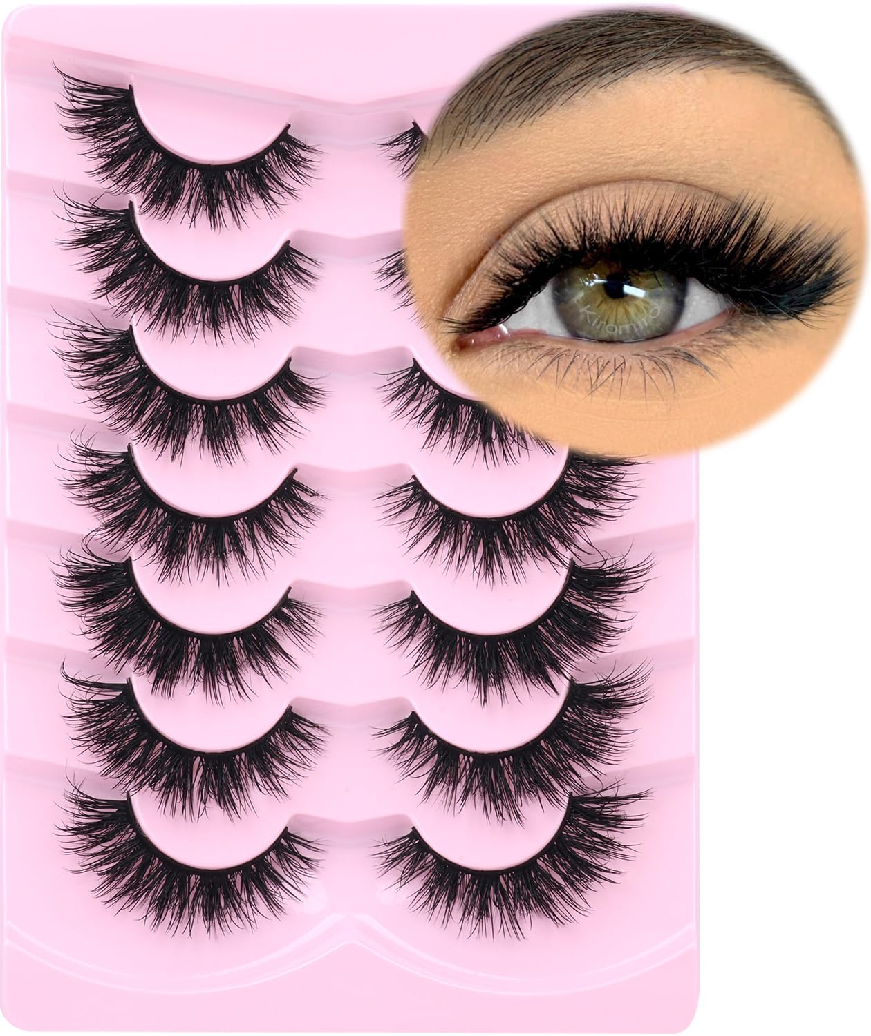 Kiromiro pestañas planas imita mink para look natural diario