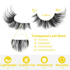 Pestañas Kiromiro 6D para un look natural y duradero.