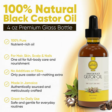 Kisii Aceite de Ricino Negro Jamaicano masajeando cuero cabelludo para nutrición