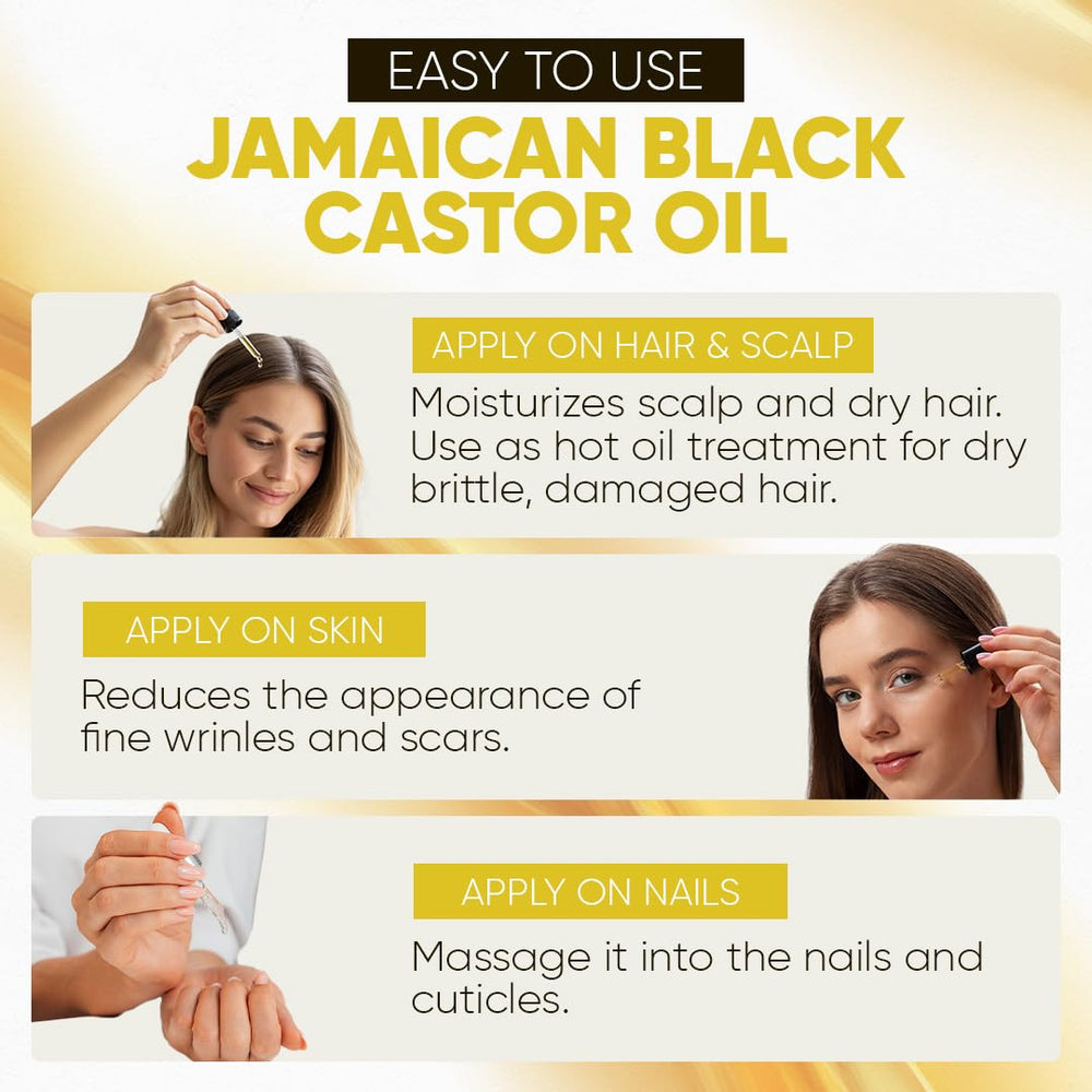 Kisii Aceite de Ricino Negro Jamaicano cuida uñas y cutículas suavemente