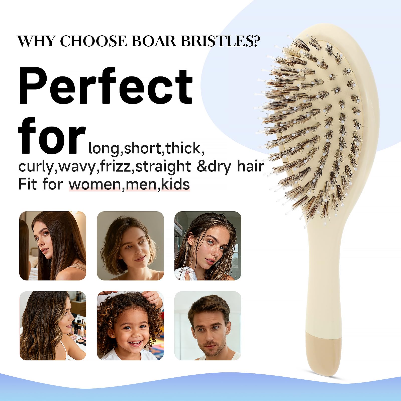 KISMETICS cepillo con brillo natural en todo tipo de cabello