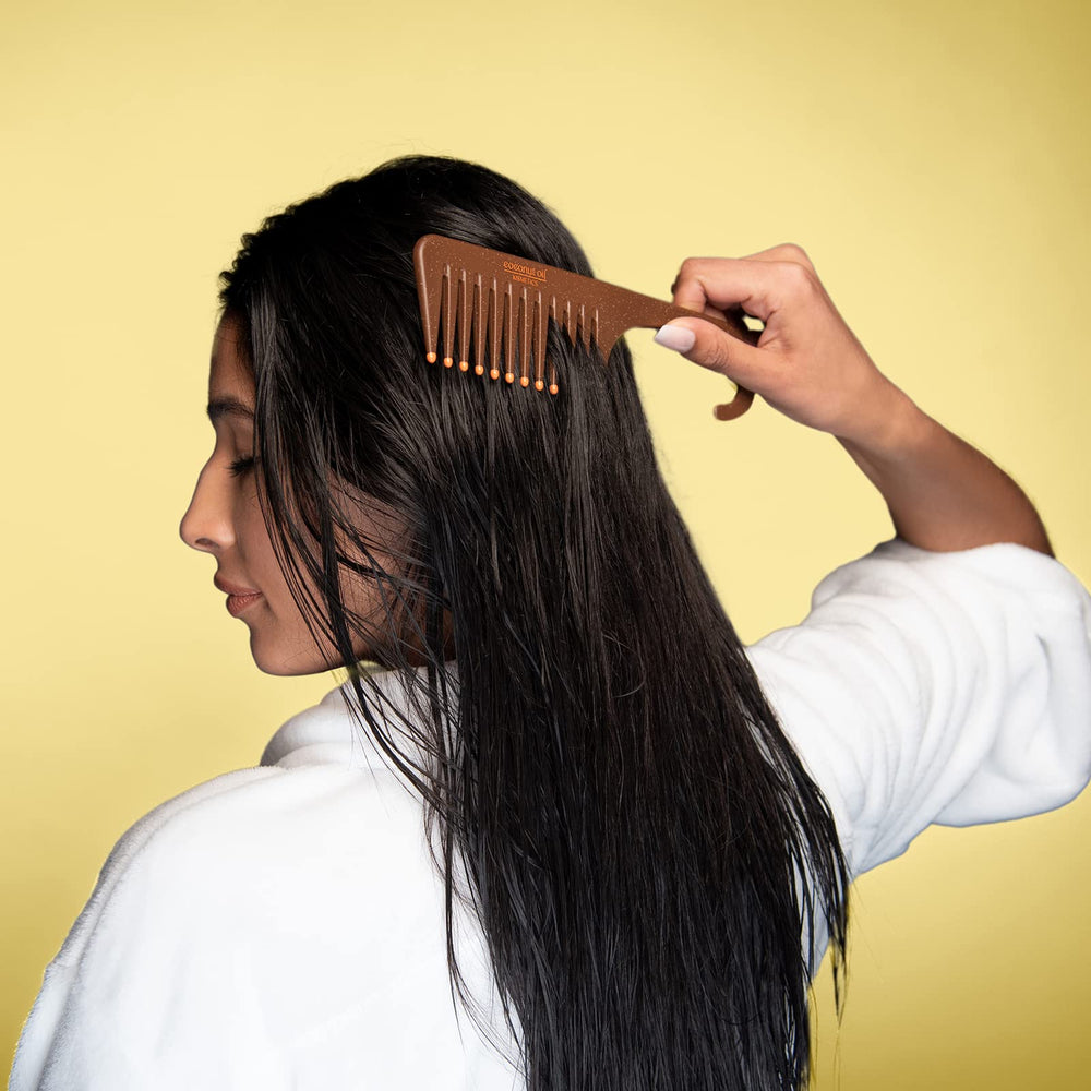 KISMETICS cepillo de ducha con dientes anchos para cabello grueso