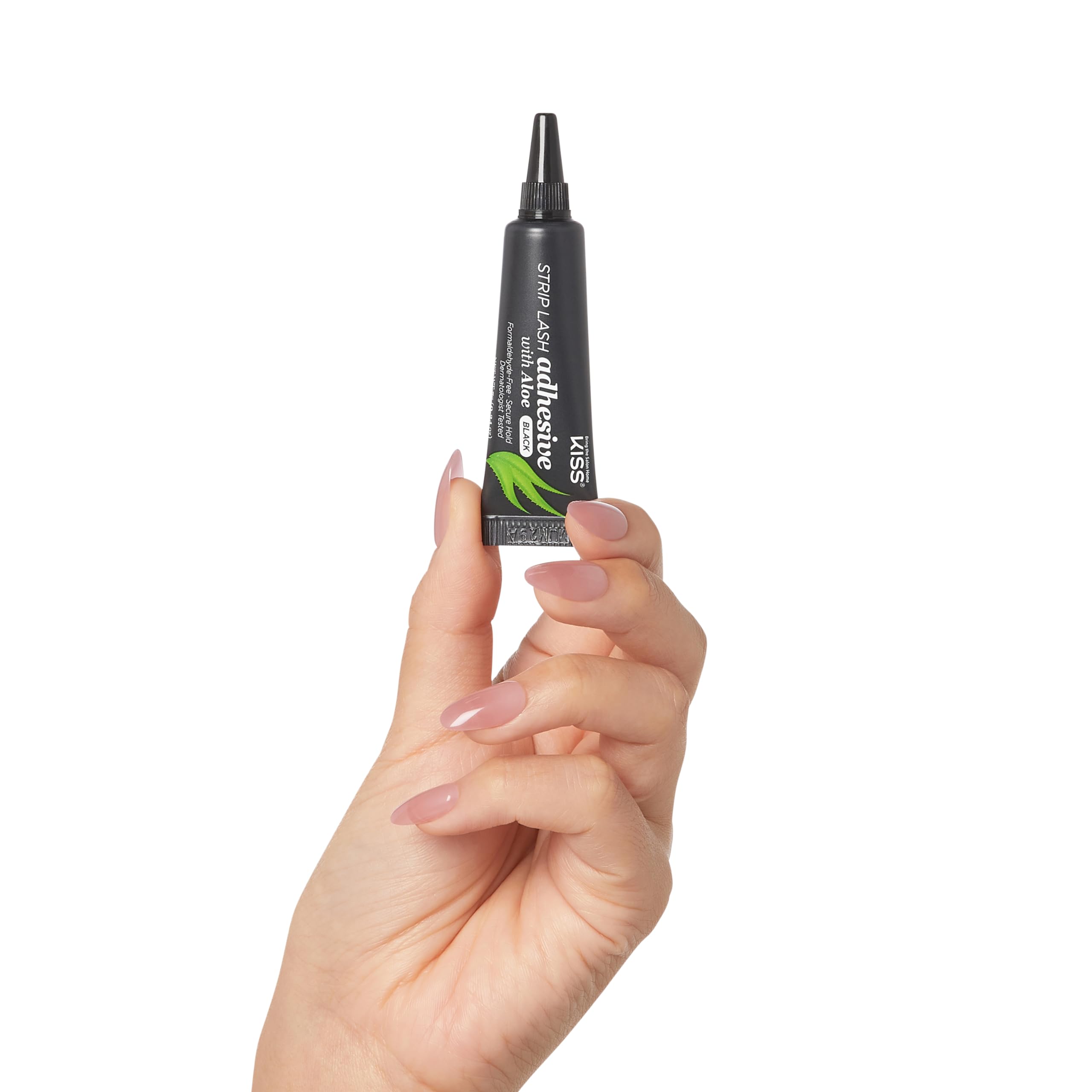 KISS adhesivo de pestañas apto para lentes de contacto con fórmula no irritante.