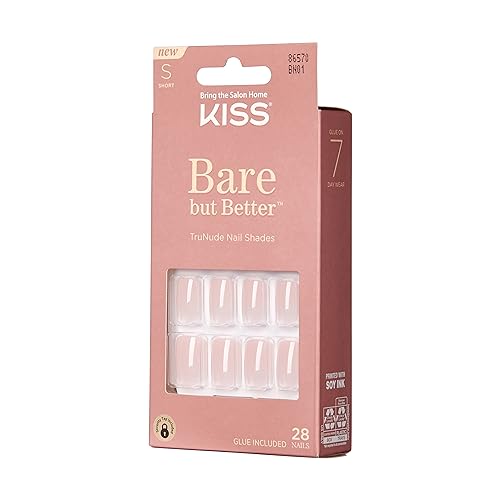 KISS Conjunto de 28 uñas postizas para aplicación rápida en casa.
