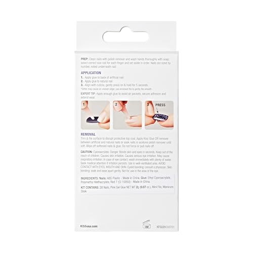 KISS Gel Fantasy Ribbons, resistente al agua para uso diario.