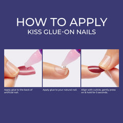 KISS Gel Fantasía: uñas rosadas medias con aspecto natural para diario.