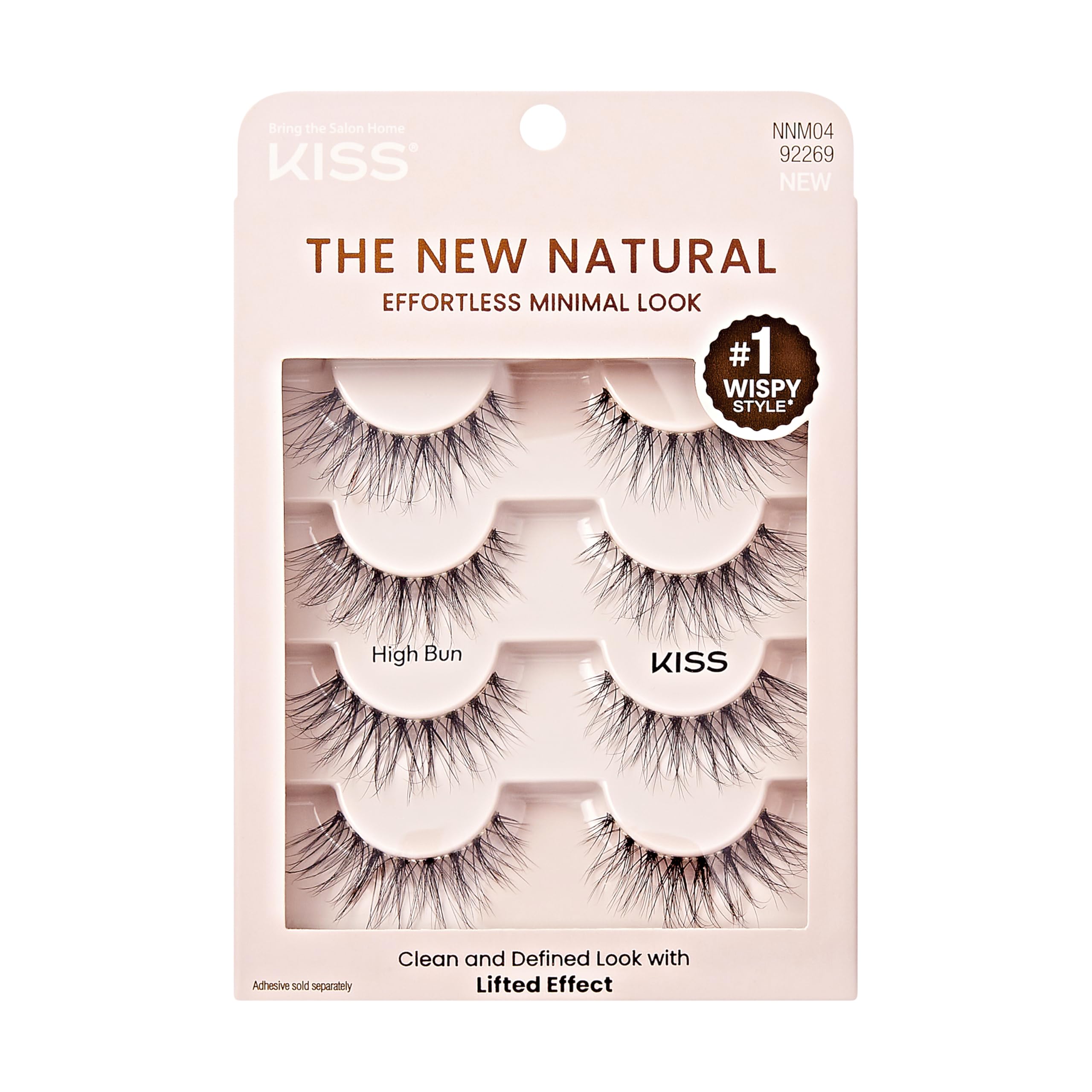KISS High Bun 12mm primer plano para un look natural y discreto.