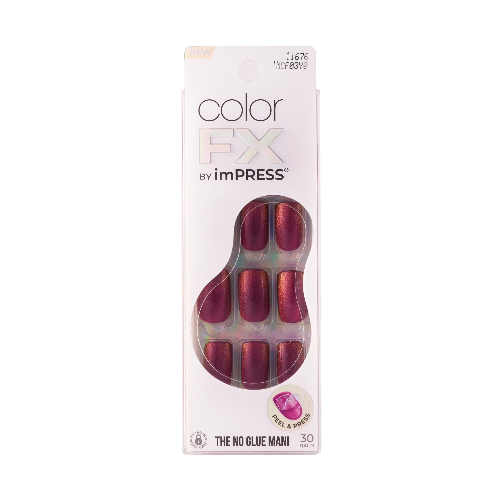KISS imPRESS Color FX uñas cat eye metalico: acabado duradero.