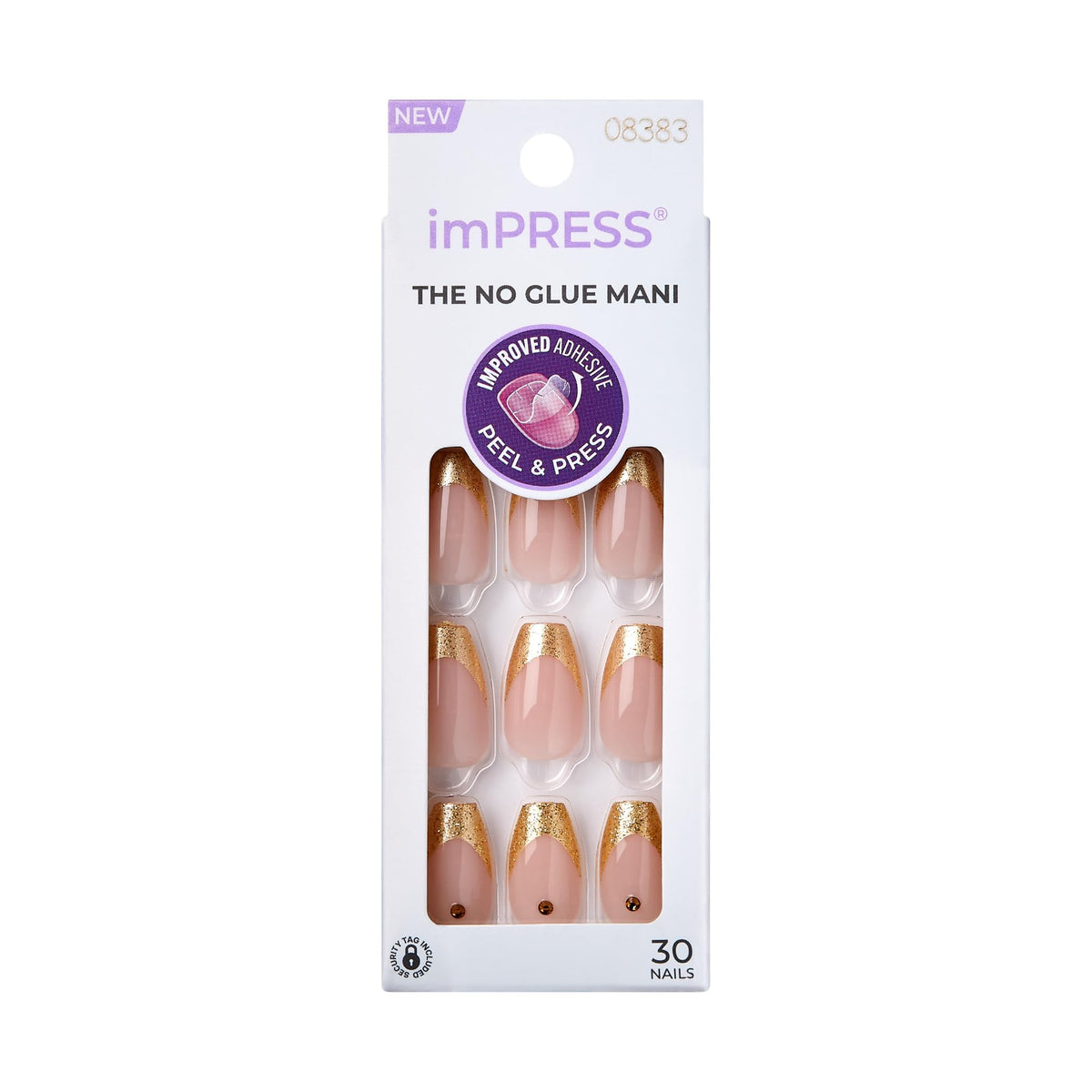 KISS imPRESS kit completo para uñas listas para aplicar sin esmalte.