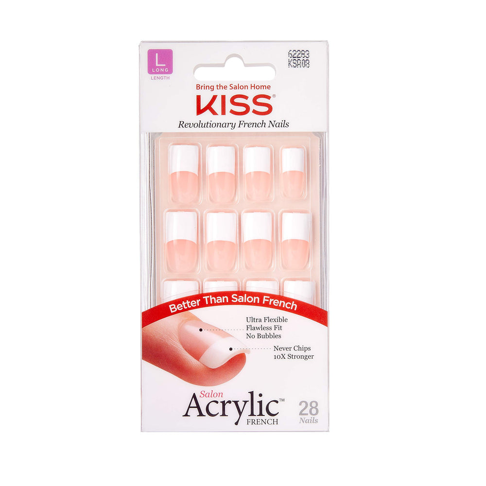 Kiss kit frances acrilico salon, acabado natural para uñas en casa