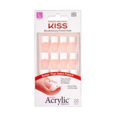 Kiss kit frances acrilico salon, acabado natural para uñas en casa