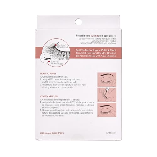 KISS Lash Couture Naked Drama Ruffle, detalle fino para acabado natural y definido.
