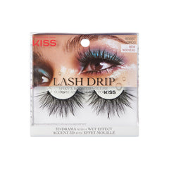KISS Lash Drip primer plano: pestañas icy con efecto mojado y volumen