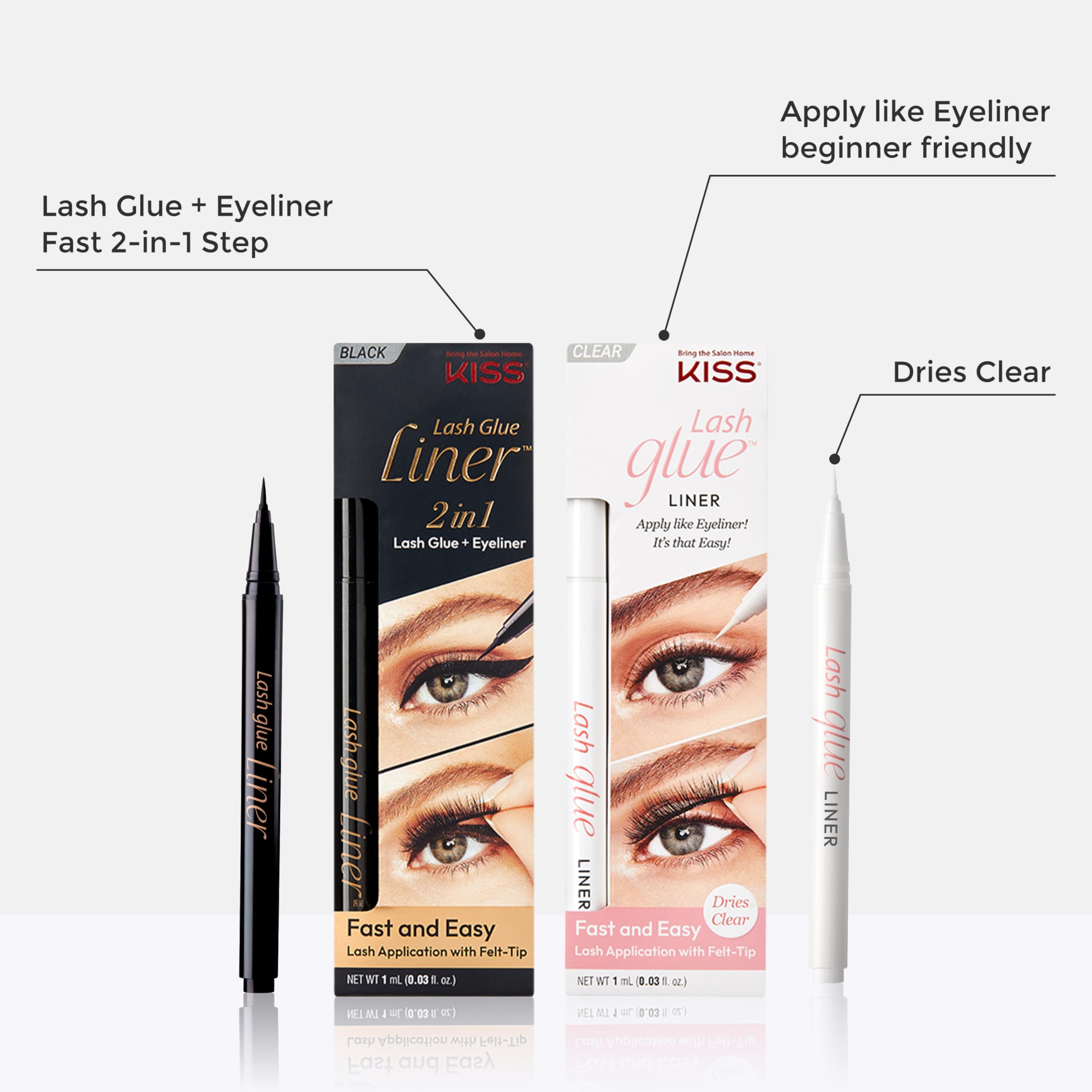 KISS Lash GLUEliner útil con pestañas postizas para fijación rápida
