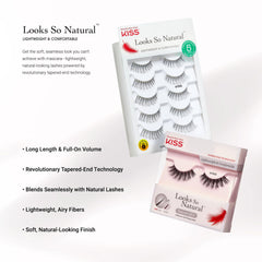 KISS Looks So Natural Sultry 12 mm, efecto natural que complementa cualquier look.