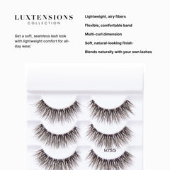 KISS LuXtensions-curvas-d-c-j: rigidez suave para un efecto pestaña natural
