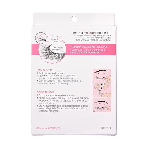 KISS LuXtensions con Flat Lash y corte láser para una unión suave