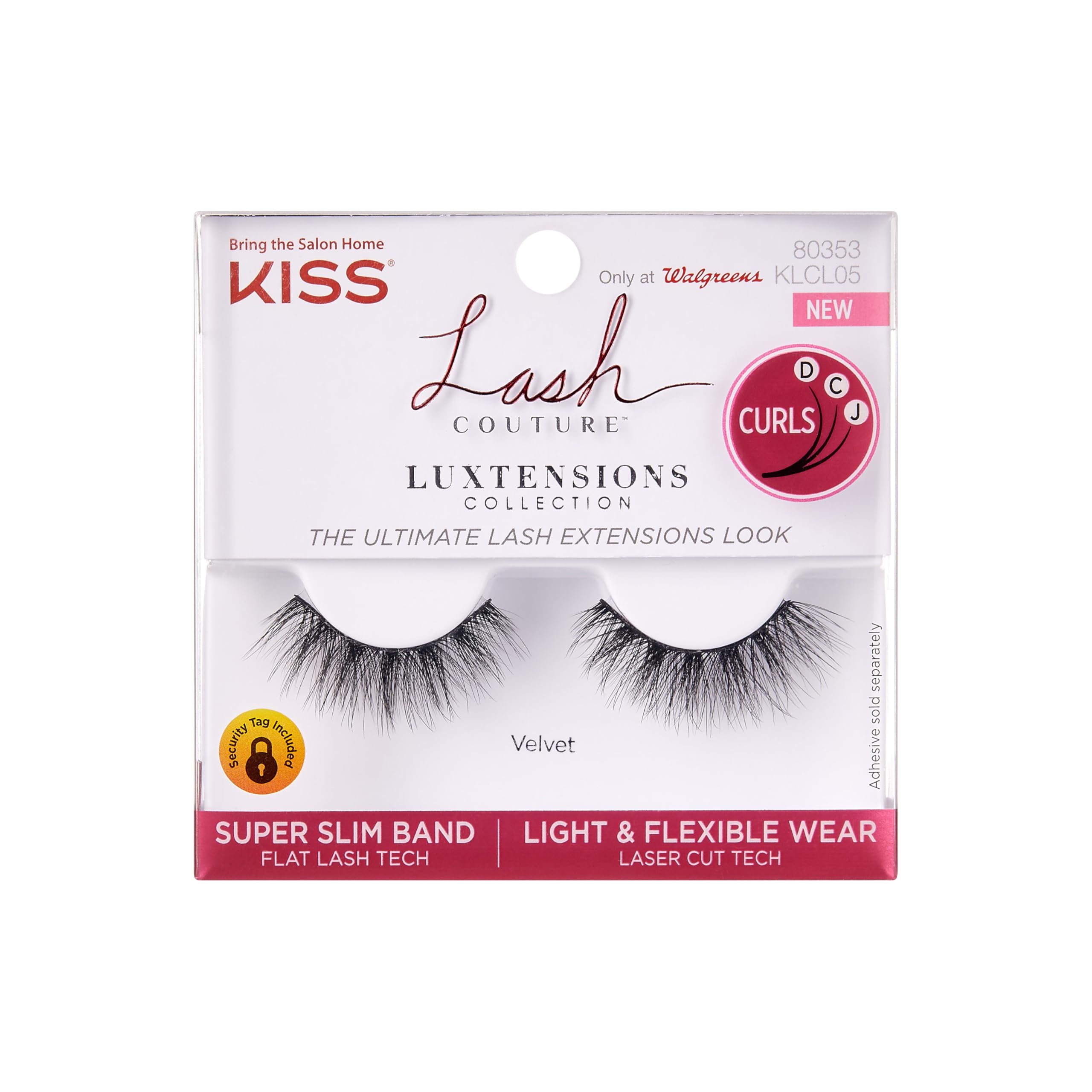 KISS LuXtensions Velvet 12mm: pestañas ligeras para un look natural