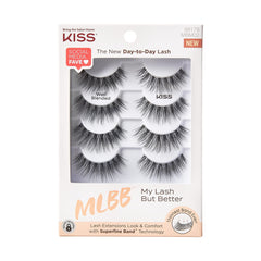 KISS My Lash bien mejor: pestañas 16 mm, 4 pares para uso diario.