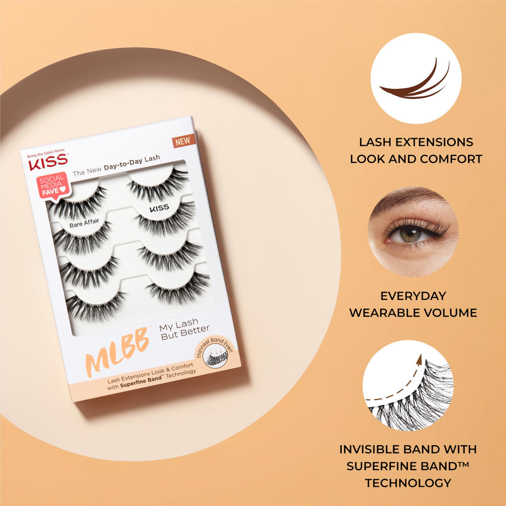 KISS My Lash reutilizables sin daño a tus pestañas.