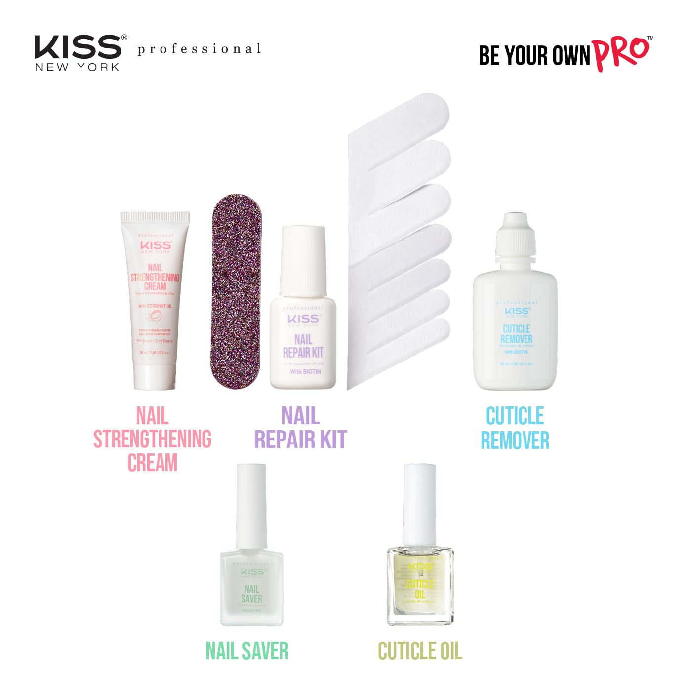 Kiss New York Uñas reparadas, efecto natural tras la reparación.