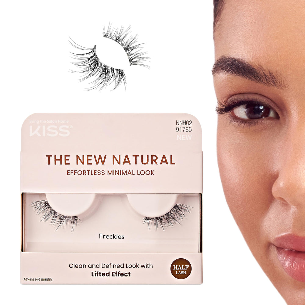KISS The New Natural Freckles: pestañas naturales con banda invisible para uso diario