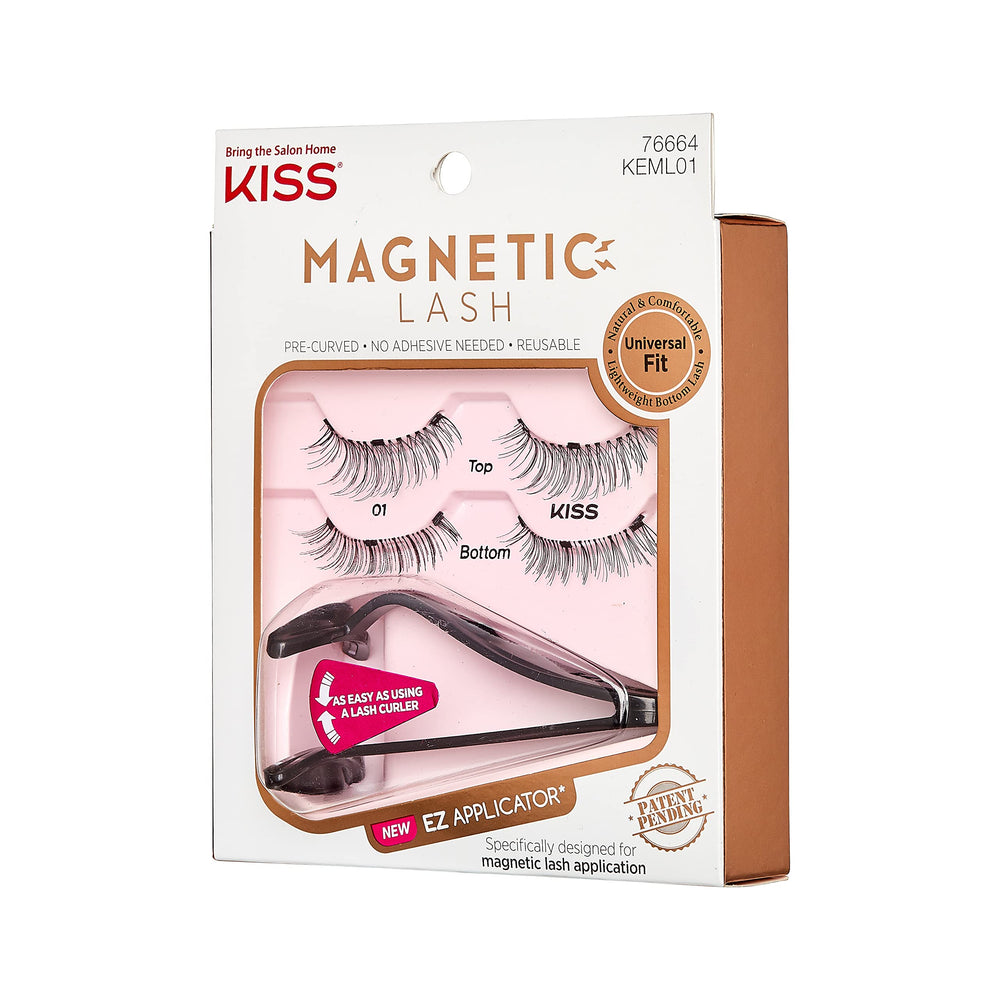 Pestañas magnéticas KISS ligeras para uso diario.