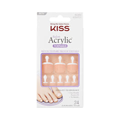 KISS Salon Acrylic uñas-pies: aplicación rápida para un look impecable.