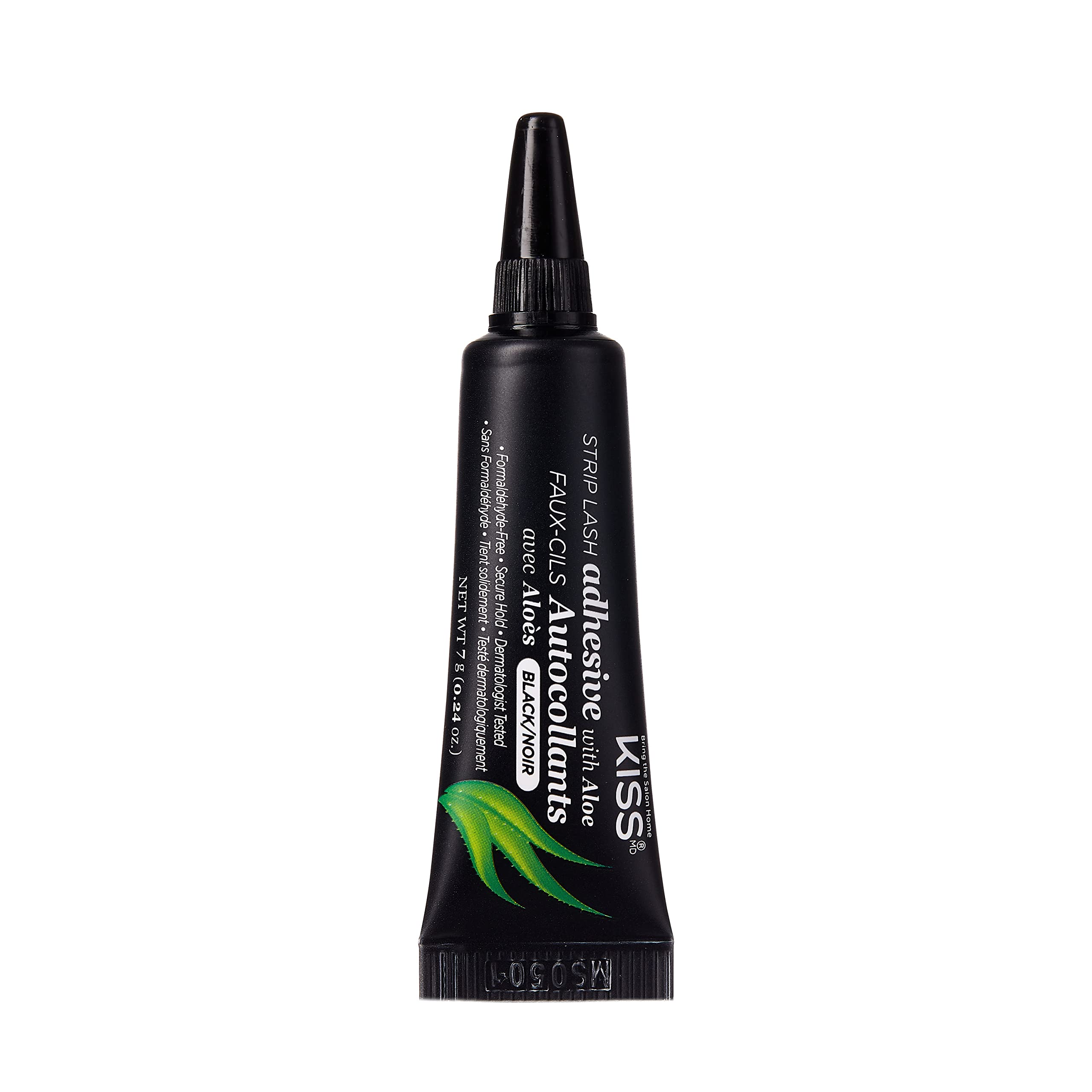 Aplicación precisa del Kiss Adhesivo Negro para Pestañas para un acabado natural