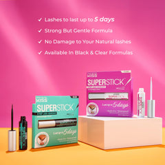 KISS Super Stick: secado rápido para fijar pestañas en segundos.