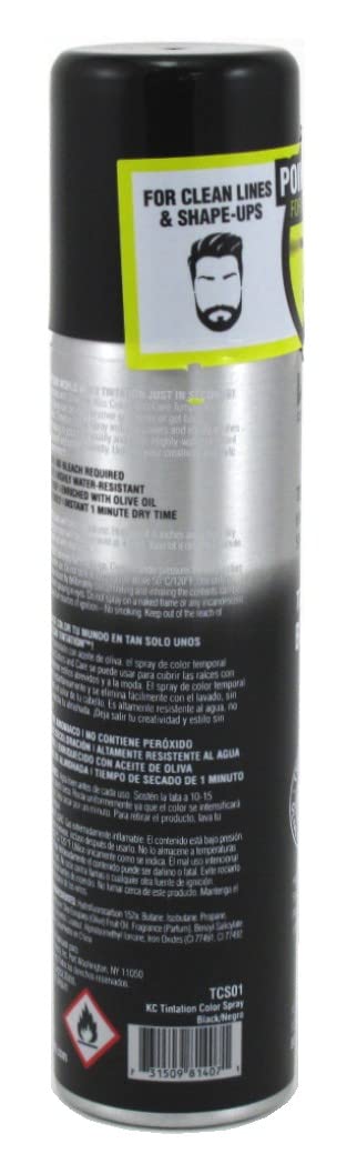 KISS Tintation spray being applied to hair for quick, even color touch-ups.