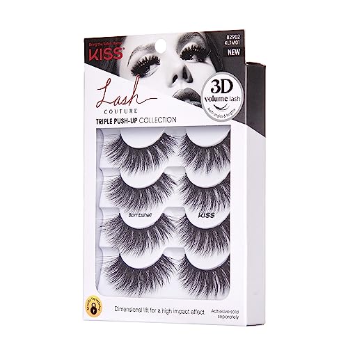 Kiss Bombshell 14mm con diseño triple aporta volumen definido sin peso.