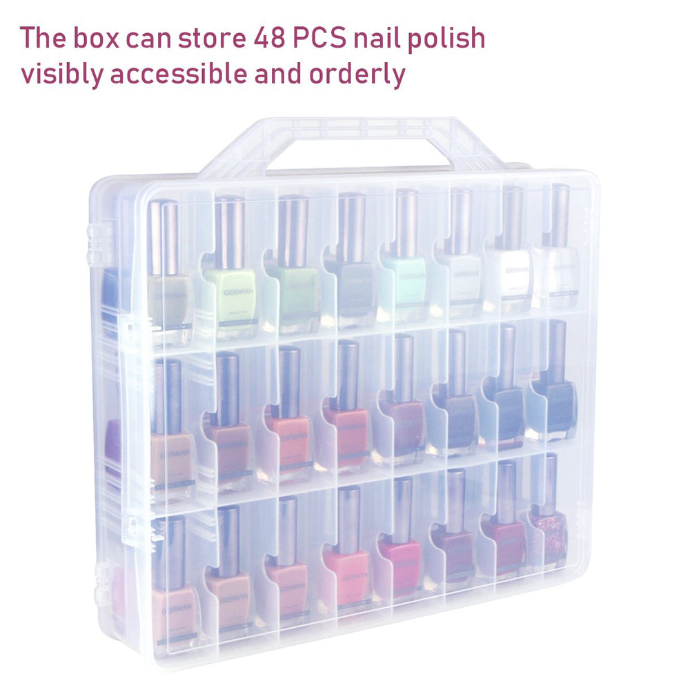 Kissbuty organizador de esmaltes: capacidad para 48 botellas, orden y ahorro de espacio
