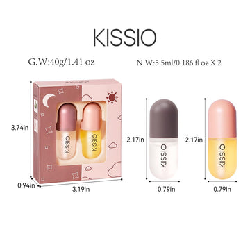 KISSIO Contenu de 5,5 ml par tube, duo durable et pratique.