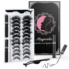 Kistep Pestañas Magnéticas con delineador integrado para un look natural.