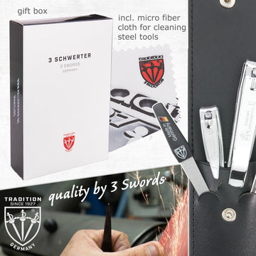 Kit de manicura 3 Swords en uso diario, ideal para casa.