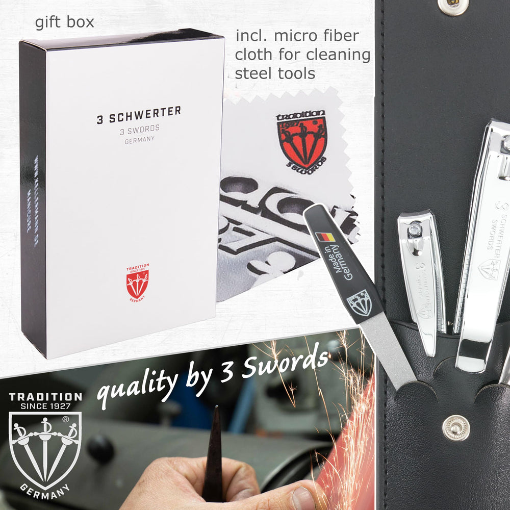 Kit de manicura 3 Swords en uso diario, ideal para casa.