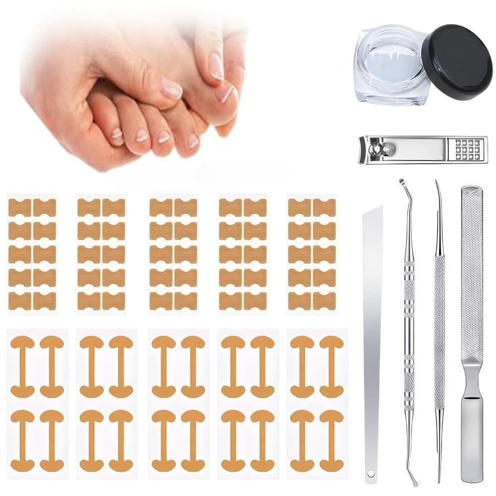 Kit de pedicure profesional: tiras correctoras transpirables para uñas.