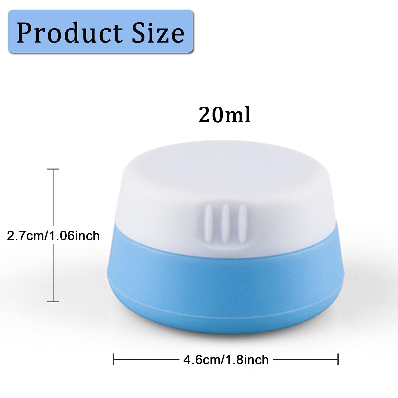 Kitchen GIMS: contenedor de viaje azul 0,7 oz con tapa hermética para cremas