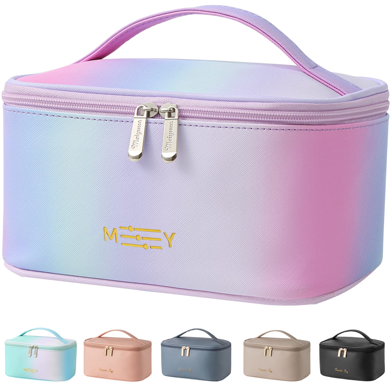 KITENROM bolsa de maquillaje portátil con soporte para brochas, ideal para viaje seguro.