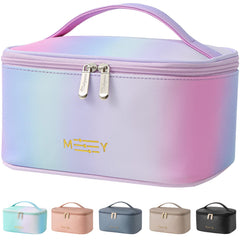 KITENROM bolsa de maquillaje portátil con soporte para brochas, ideal para viaje seguro.