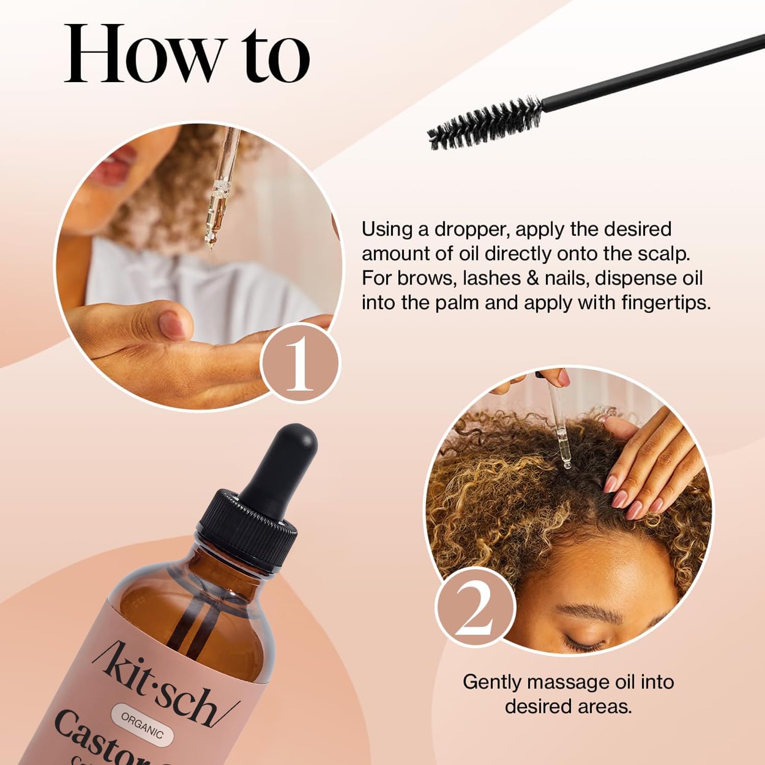 Uso en cejas y pestañas para un aspecto más definido.