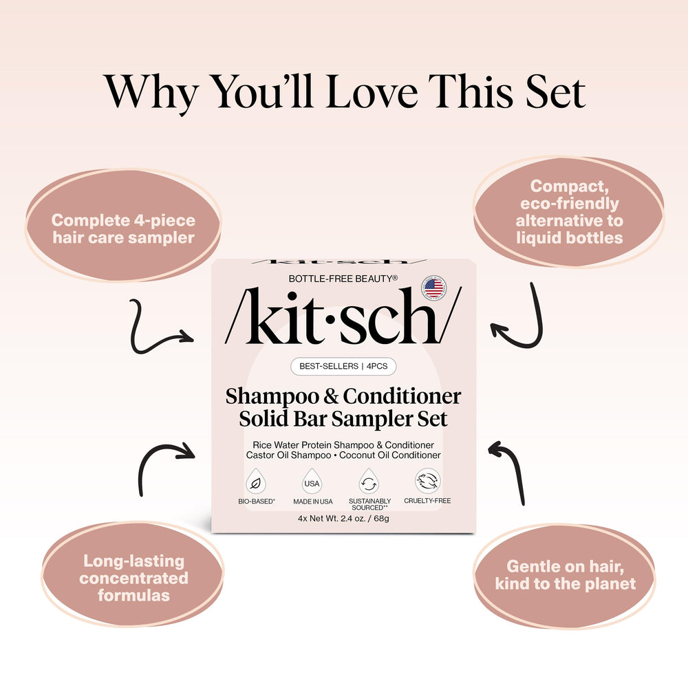 Kitsch barra acondicionador aceite de coco aporta hidratación profunda para el cabello.