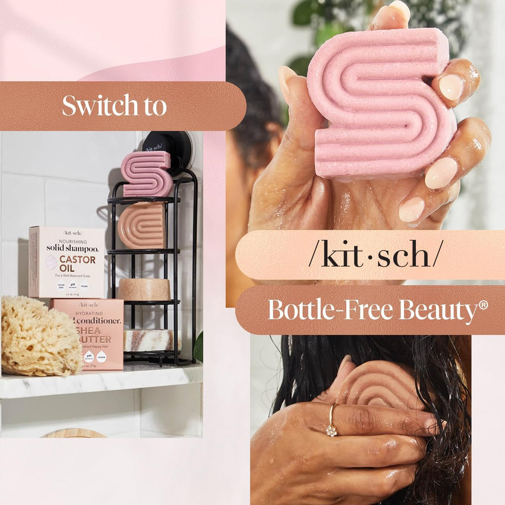 Kitsch barra champú apta para cabello teñido, PH equilibrado.